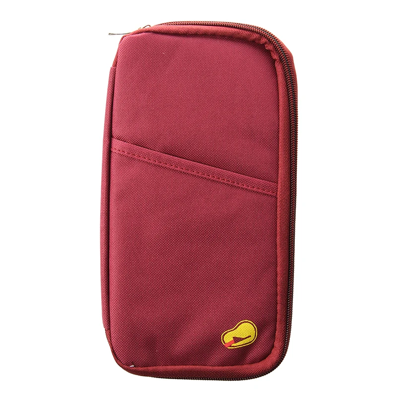 Red Travel Wallet With Closure Zip Document Organiser Passport Ticket Holder | Дом и сад