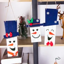 

3pcs/set 2019 Christmas Happy New Year Decoration Snow Man Christmas Decoration For Home Door Hanging Pendant Decor