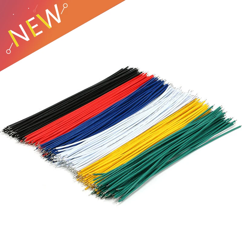 

100pcs/Lot Tin-Plated Breadboard Jumper Cable Wire 24AWG For Arduino Flexible 80MM Two Ends PVC Wire Electronic 6 Colors