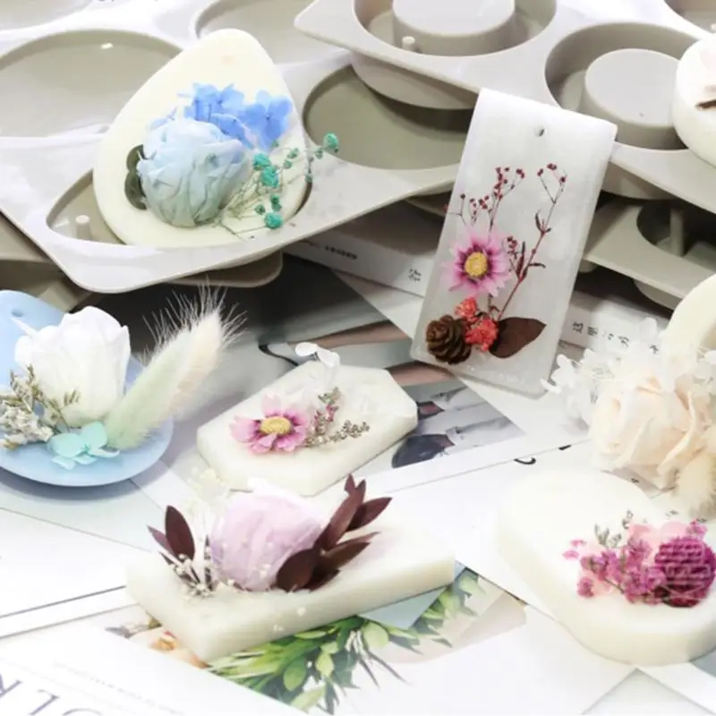 

DIY Aromatherapy Wax Silicone Molds Soap Flower Candle Mould Clay DIY Crafts Gifts Decoration Ornaments Wax Soap Candle Mould