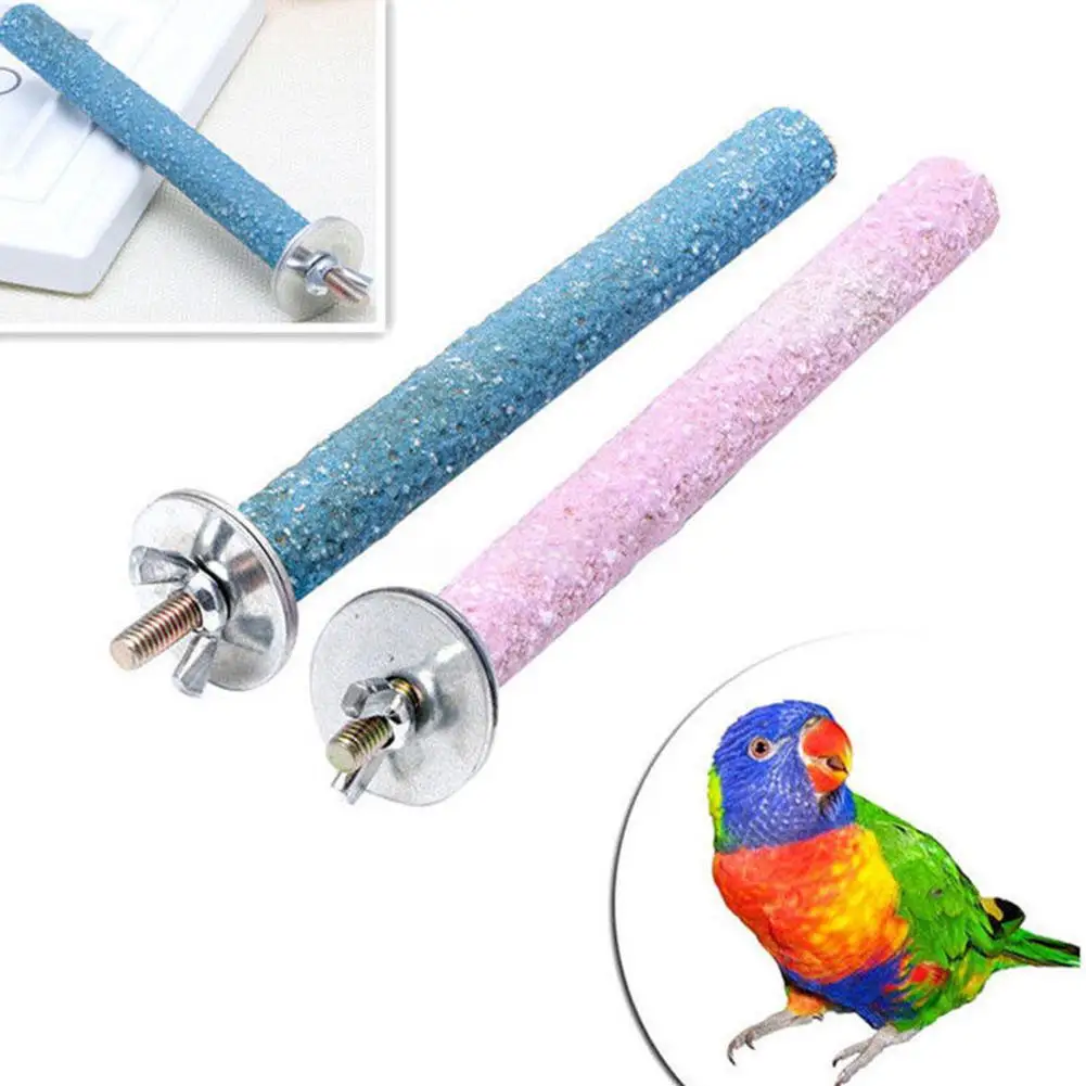 Подставка для домашних животных, Когтеточка, жевательная игрушка для попугая, случайный цвет