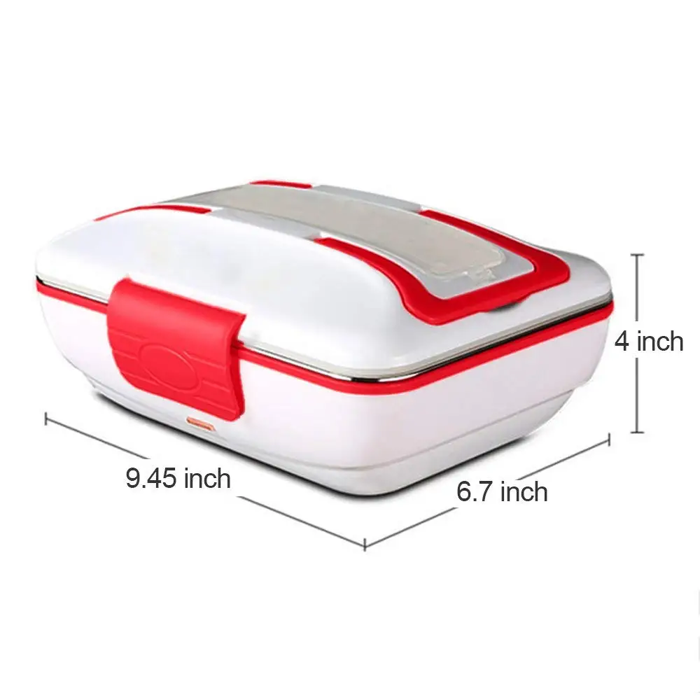  Lunch Box Portable Electric Heating Lunch Warmer Box with Removable Stainless Steel Container Food 