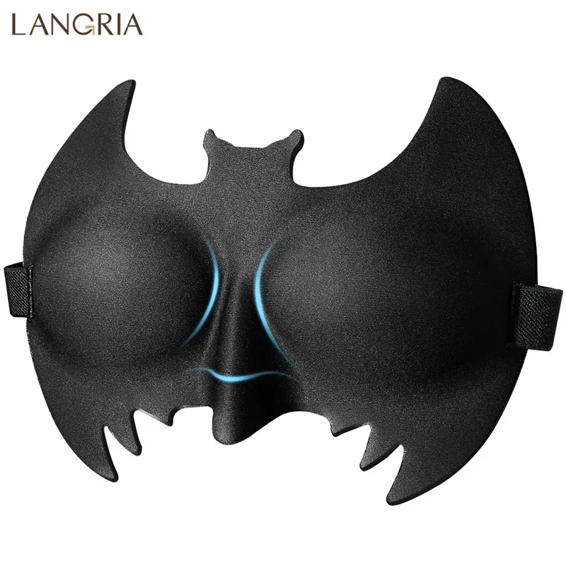 

LANGRIA Superhero Eye Mask for Sleeping 3D Contoured Shape No Pressure on the Eyes Lightweight Comfortable Made of Memory Foam
