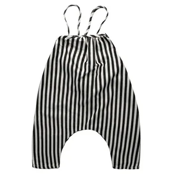 

2019 New Infant Baby Girl Cotton Striped Jumpsuit Overall Playsuits Trousers Baby Girl Bodysuits O-neck Sleeveless Fashion