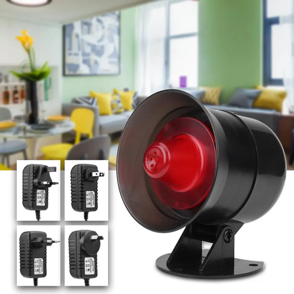 

110dB 433MHz Loud Wireless Home Burglar Security Strobe Alarm Siren System w/ PIR Detector Door Sensor 2019