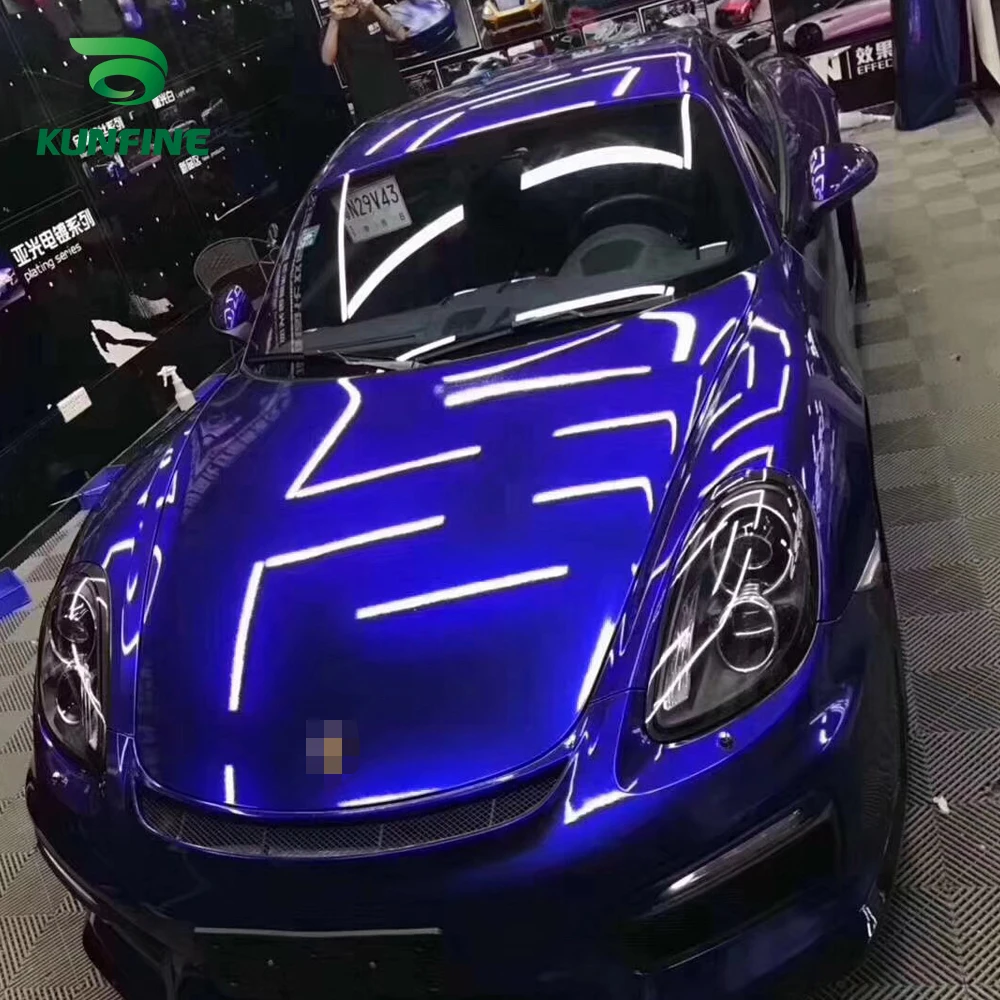 Car Styling Wrap Metal Blueberry Car Vinyl Film Body Sticker Car