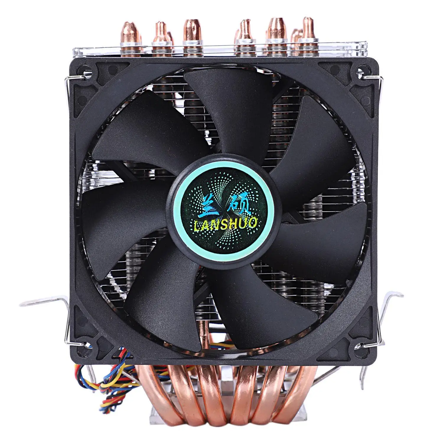 

Lanshuo 6 Heat Pipe 4 Wire Without Light Double Fan Cpu Fan Radiator Cooler Heat Sink For Intel Lga 1155/1156/1366 Cooler Heat