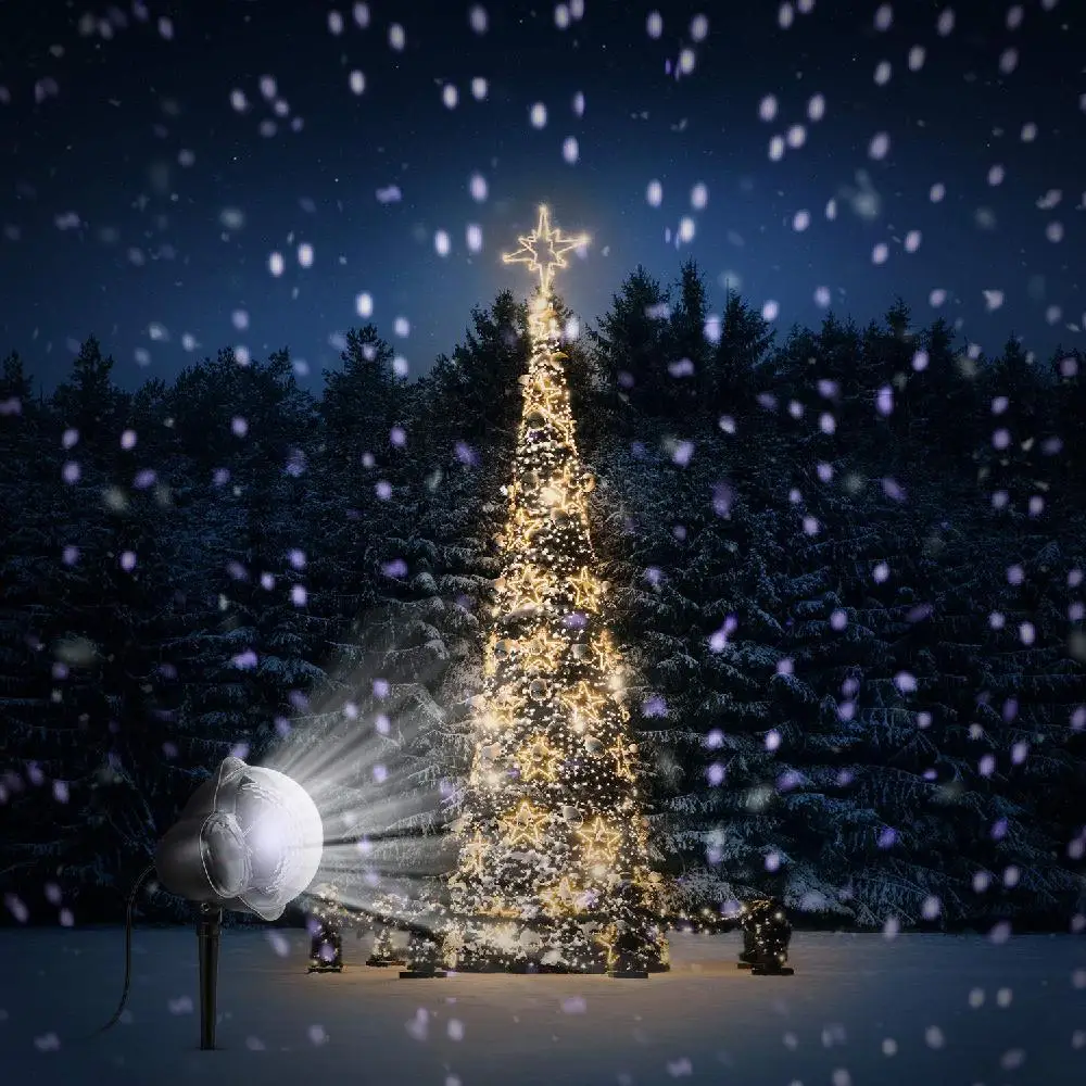 SOLLED LED Waterproof Snowfall Light Projector with Remote Control Snow Falling Light for Indoor Outdoor Christmas Halloween SOLLED LED Waterproof Snowfall Light Projector with Remote Control Snow Falling Light for Indoor Outdoor Christmas Halloween