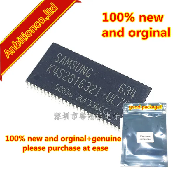 

5pcs 100% new and orginal K4S281632I-UC75 K4S281632I TSOP-54 in stock