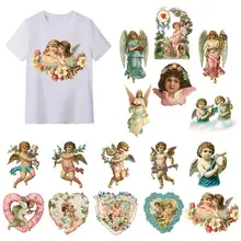 Ангел серии шаблон пирограф теплопередача печать офсетная пирограф Пользовательские печати детская одежда наклейки утюг на патчи