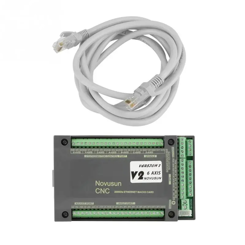 

Hot NVEM CNC Controller 6 Axis MACH3 Ethernet Interface Motion Control Card Board with 2m/6.56ft Cable
