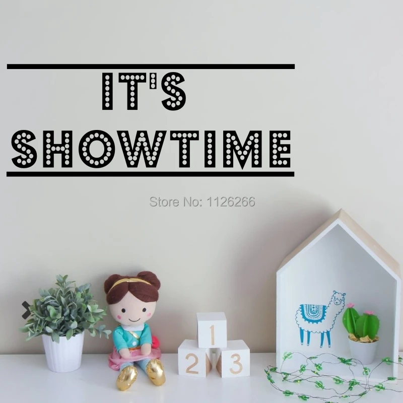 

It's Showtime Wall Decal Cinema Mural Film Strip Tape Vinyl Sticker Kids Play Game Room Decor
