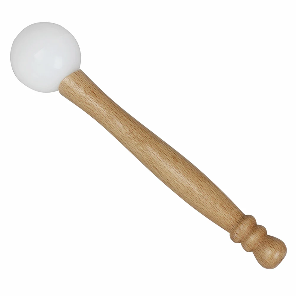 

Rubber Mallet Stick Beater for Crystal Singing Bowl Wooden Handle Professional Sound Bowl Striker with Rubber Ring Accessory