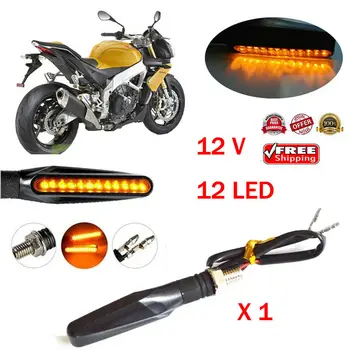 

1x Motorcycle Bike Black LED Turn Signal Blinker light Indicator Amber Universal