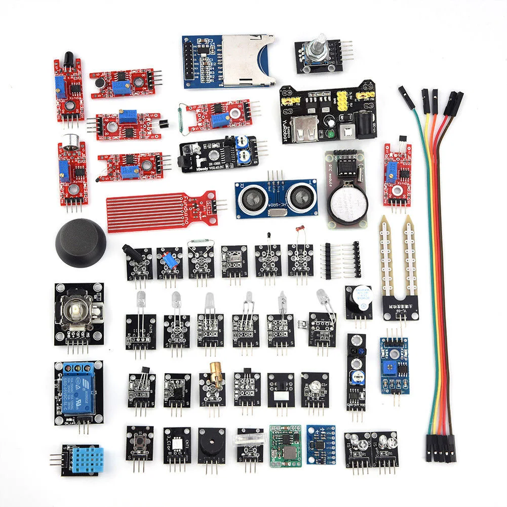 

45pcs Sensor Module Board Kit Upgrade Version For design Arduino Plastic tool