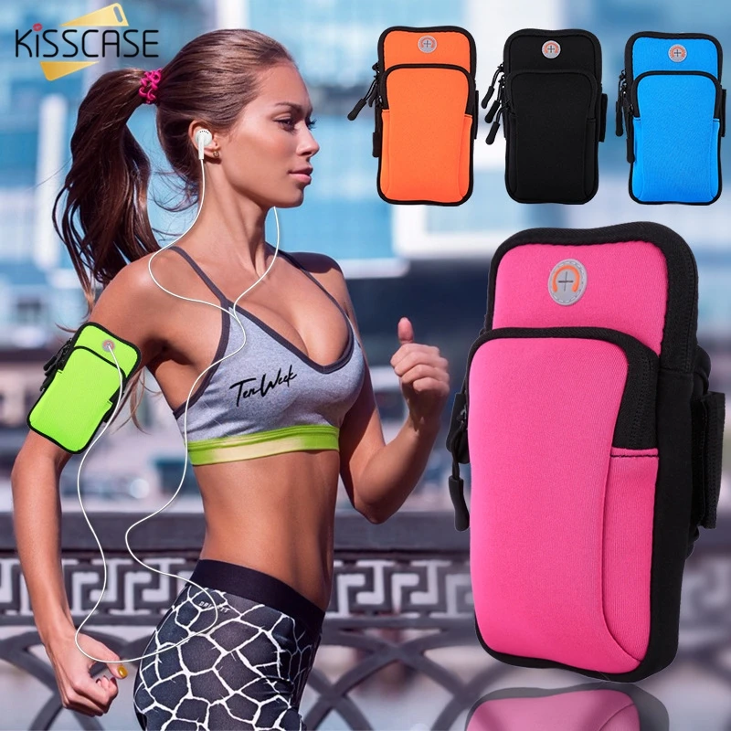 Универсальная повязка KISSCASE 6,0 для iPhone X, XR, Xs, Max, спортивная сумка для бега, для samsung S10, S9 Plus, чехол, повязка на руку, спортивные аксессуары