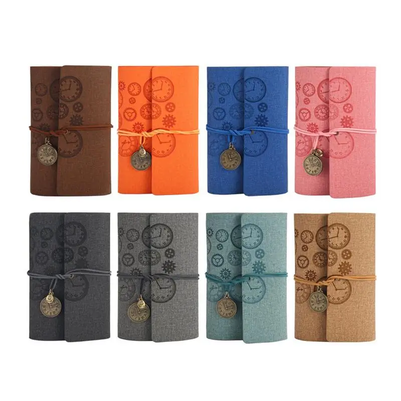 

A6 Loose-Leaf Retro Style Strap Creative Handbook Book Portable Handbook Leather Face Note Small Notebook
