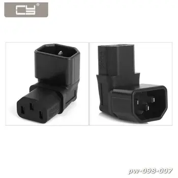 

CY IEC Male C14 to Down Right Angled 90 Degrdd IEC Female C13 Power Extension Adapter