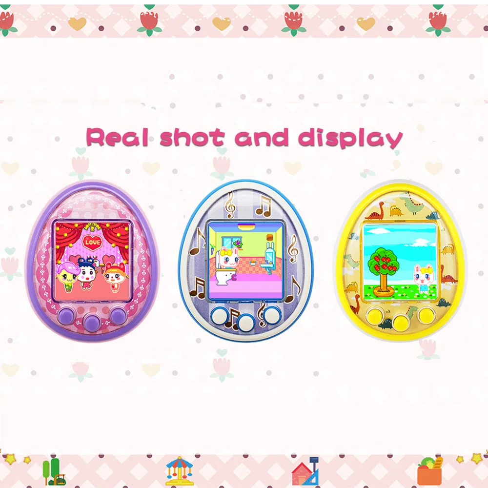 

Cartoon Electronic Pets Charging Digital Pet Interactive Toy 90S Nostalgic Handheld Virtual Dating Electronic Gadgets