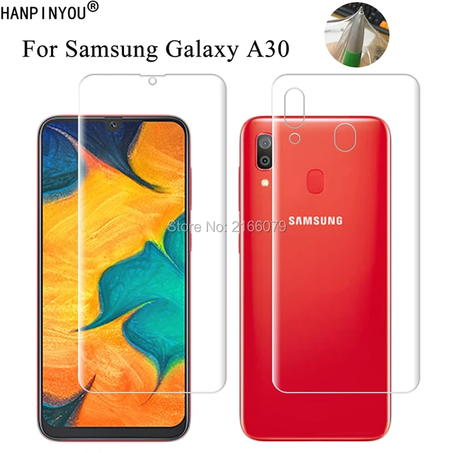 Samsung Galaxy A30 A305 6.4 "Yumuşak TPU Ön Arka Tam Kapak Ekran Koruyucu  Şeffaf koruyucu film + Araçları (cam değil) - AliExpress