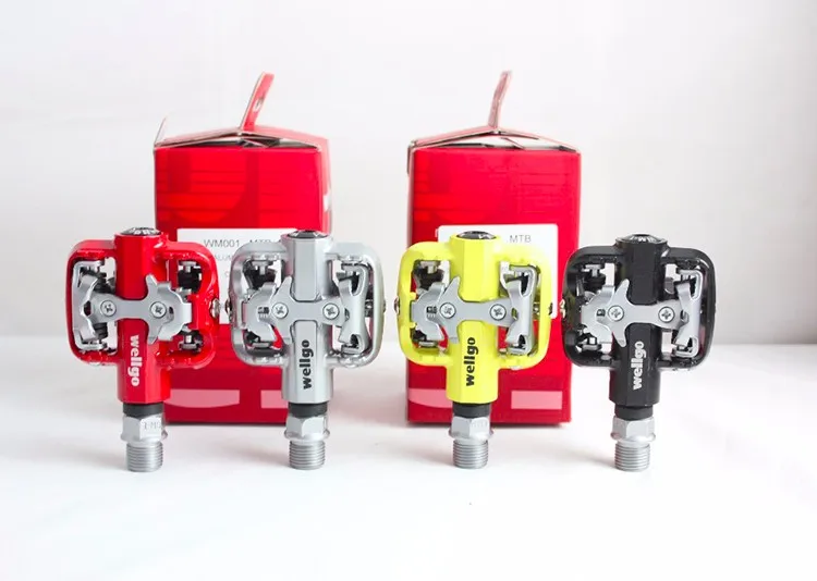 

Wellgo WM001 MTB Racing Bike Off-road Bike Clipless Pedals Compatible With Cleats magnesium alloy /hascrome Top Quality