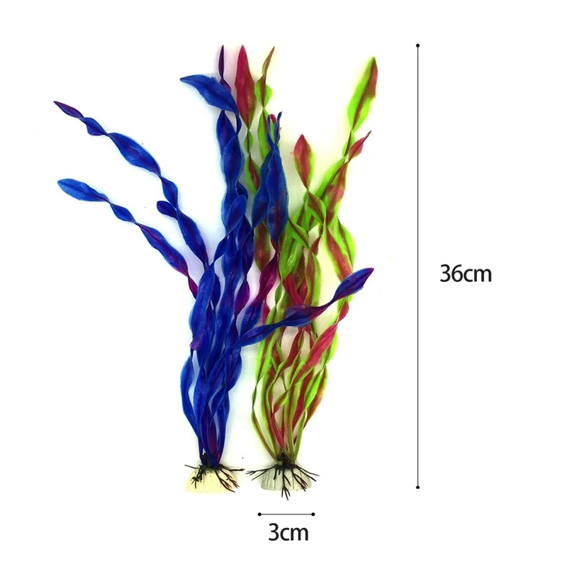 Искусственные водные растения, 7 шт большие аквариумные растения пластиковые украшения аквариума, яркое моделирование аквариума