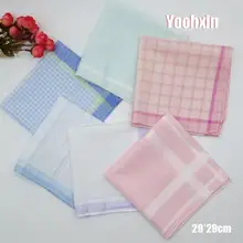 5 шт./лот 29 см хлопок полосой карман кружево печатных для женщин квадратный носовой платок дамы Ханки детские полотенца вечерние Рождественский подарок