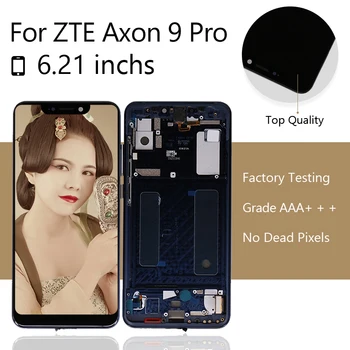

10pcs/lot for ZTE Axon 9 Pro Screen LCD Display+Touch Screen Digitizer Assembly with Frame New Original Free Shipping by DHL EMS