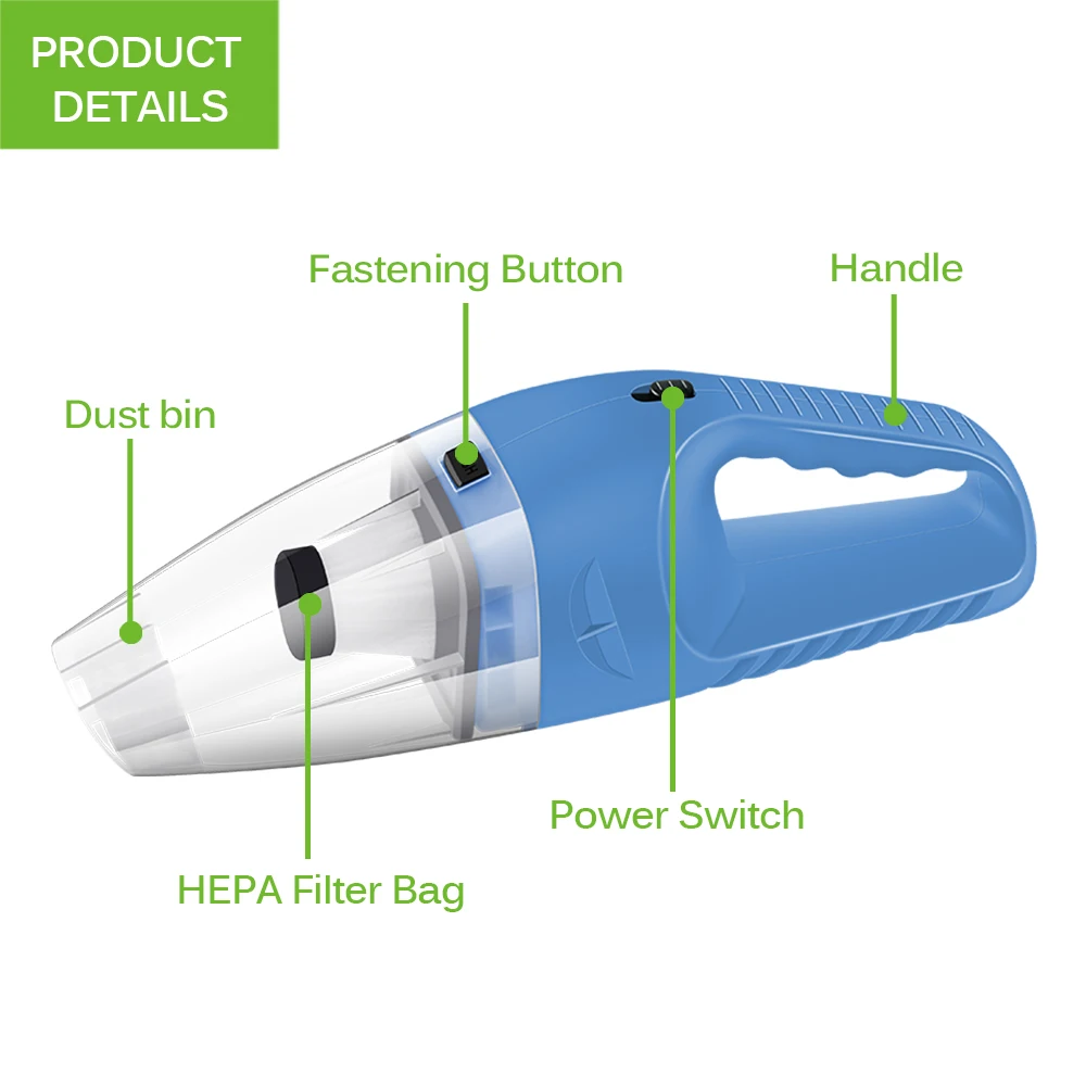 ONEVER автомобильный пылесос ручной 120 W Портативный пылесос влажной и сухой двойного-Применение для детей возрастом от 12 V машины автомобиль
