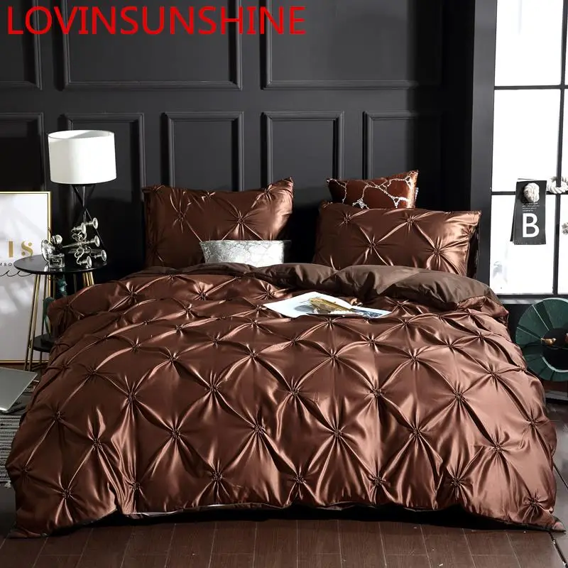

LOVINSUNSHINE Comforter Bedding Sets Double Duvet Cover Set King Size Luxury Silk Comforter Cover AC03#