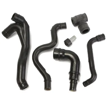 

6 Pcs/Set Black Engine Crankcase Breather Hose Kit For VW Jetta Golf MK4 1.8T AWW AWP 1999 - 2003