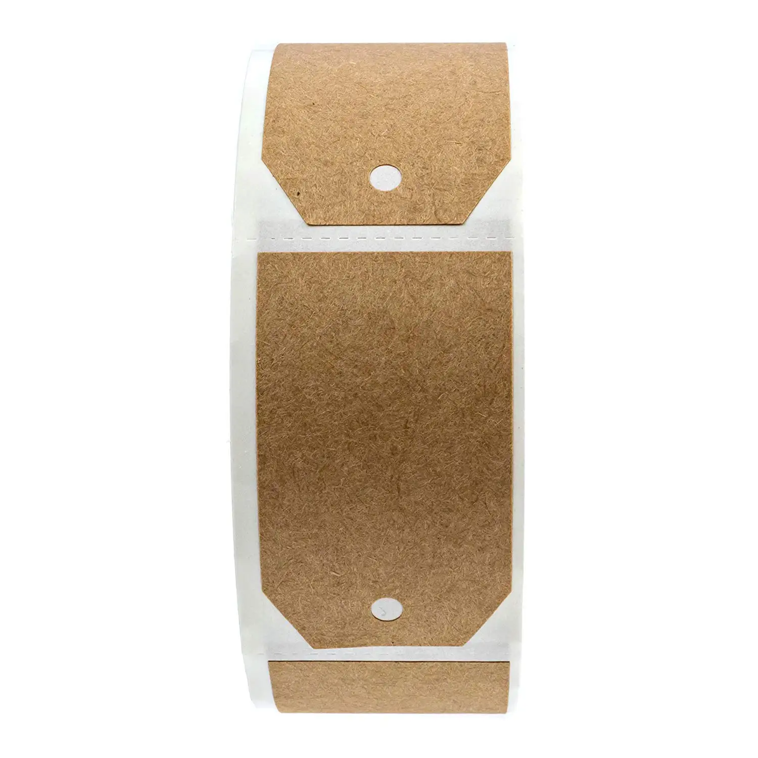 AAAJ-1.15 inchX2 inch Kraft Gift Tag Stickers / 300 Labels Per Roll/Permanent Adhesive