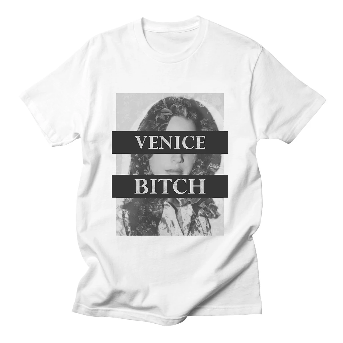 

Lana Del Rey Letter Print Casual Funny Shirt for Lady White Top Tee High Quality O-Neck Woman Summer Fashion Clothes