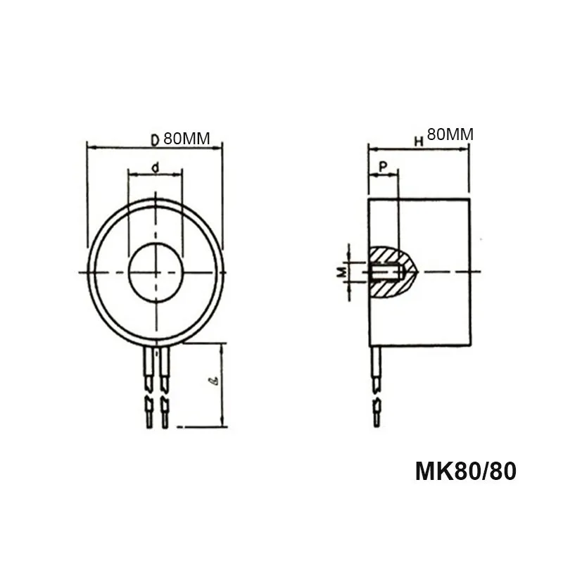 Электромагнитный присоска 80/80 260 кг/2600N постоянный ток 24 В нестандартный
