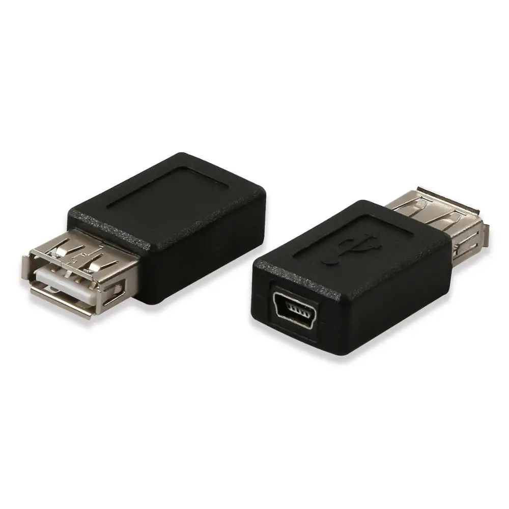 2 шт. высокоскоростной USB 2,0 type A женский мини-usb 5 Pin B гнездовой соединитель конвертер зарядное устройство Передача данных Синхронизация зарядный адаптер