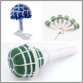 

6pcs Plastic Birde Holding Receptacle Wedding Decoration Bouquet With Flower Arrangement Putty DIY Flowers Accessories