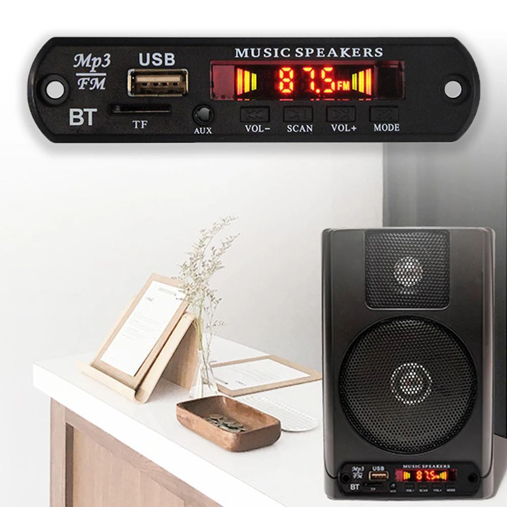 Беспроводной MP3 WMA декодер плата аудио модуль Поддержка USB Bluetooth AUX FM радио для