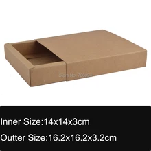16,2x16,2x3,2 см 20 шт. крафт-ящик бумажная коробка коричневый коробочки для самодельных подарков, бумажная горка коробка, коробка с логотипом на заказ