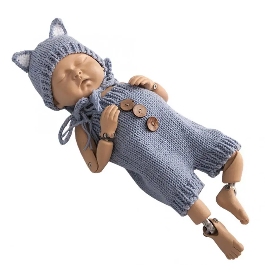 Детский вязаный свитер светло-серый детский реквизит для фотосъемки одежда новорожденный младенец стрельба фото костюм кожа-милый свитер