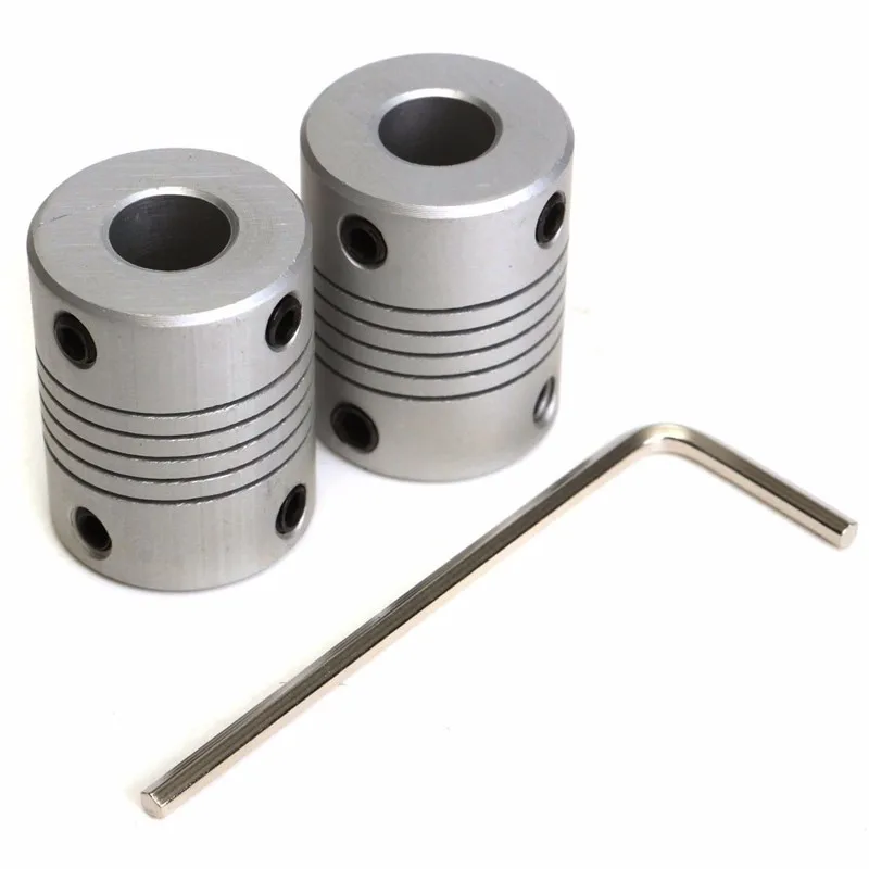 

Top Quality 2 PCS 5x8mm Motor Jaw Shaft Coupler 5mm To 8mm Flexible Coupling for 3d printer Z Axis RepRap Mendel Prusa CNC