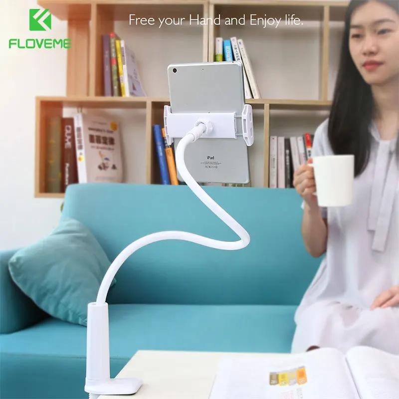 

FLOVEME Universal Lazy Neck Desk Phone Holder Stand For iPhone For Samsung 360 Movable Angle Holder Stand For Xiaomi For Huawei