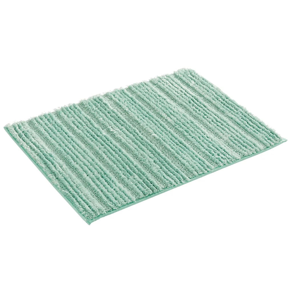 

LANGRIA Soft Anti-Slip Striped Microfiber Bath Mat Water Absorbent Fast Dry Machine Washable for Kitchen Bathroom Toilet Home
