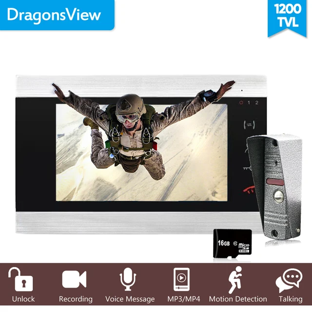 Extraordinary Offers Dragonsview 7" Wired Video Intercom System Door Phone Recording SD Card 16GB Metal Doorbell Intercom 1200TVL Motion Detection Extraordinary Offers Dragonsview 7" Wired Video Intercom System Door Phone Recording SD Card 16GB Metal Doorbell Intercom 1200TVL Motion Detection
