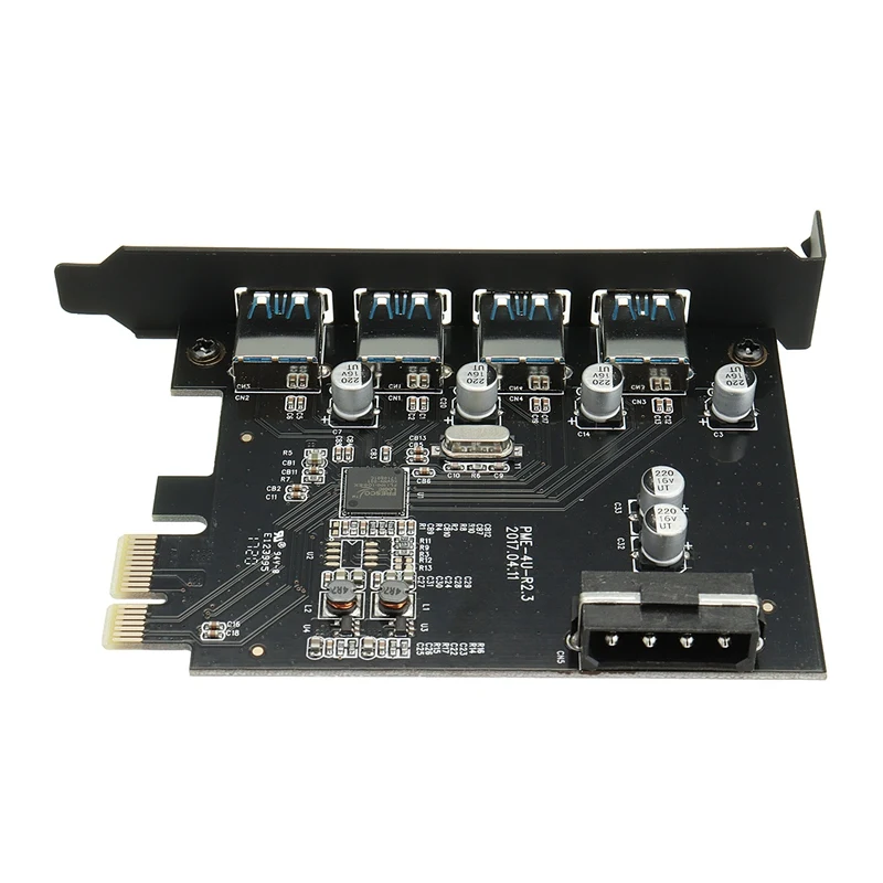 S SKYEE 1Pcs Super Speed USB 3.0 PCI-E 4 Port Expansion Card for MAC for OSX 10.8-10.12 Computer Components Add On Cards Parts