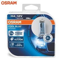 Галогеновая лампа головного света OSRAM COOL BLUE INTENSE H4 цвет голубовато-белый 12В 55Вт 4200K(2 шт