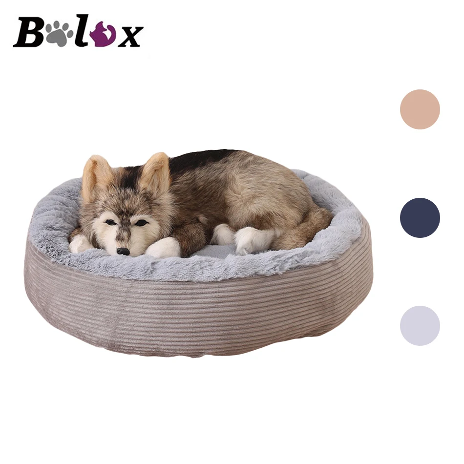 

Round Dog Bed Mats Warm Fleece Pet Cushion for Dog Cat Soft Thicken Waterproof Puppy Bed Sofa Washable Kennels Pet House