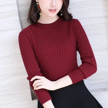 

2018 Autumn Winter Thick Knit Sweater Women Velvet Christmas Long Sleeve Pullover Sweaters Women Plus Size Sweater Female Korean
