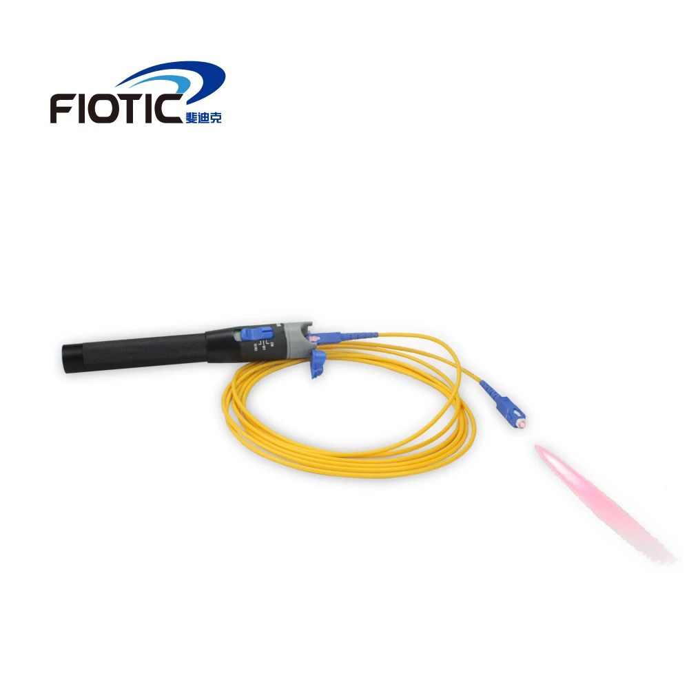 Оптоволоконный тестер FTTH Тип ручки красный лазерный луч Визуальный дефектоскоп