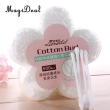 Набор из 500 шт. ватных тампонов аппликатор для макияжа с деревянной ручкой и заостренной головкой ватные палочки для чистки ушей