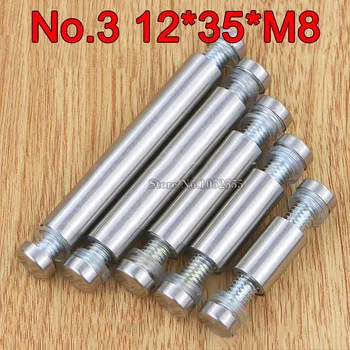 

DHL Shipping 200PCS Dia 0.47'' Stainless Steel Hollow Advertisement Nails Barrel Screws Glass Standoff Pins Length 1.38''